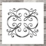 Házszámtábla - KOVÁCSOLTVAS mintás, lézervágott