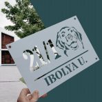 Házszámtábla - ÁLLATMINTÁS lézervágott