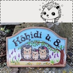 SÜNIS EGYEDI FESTETT házszámtábla