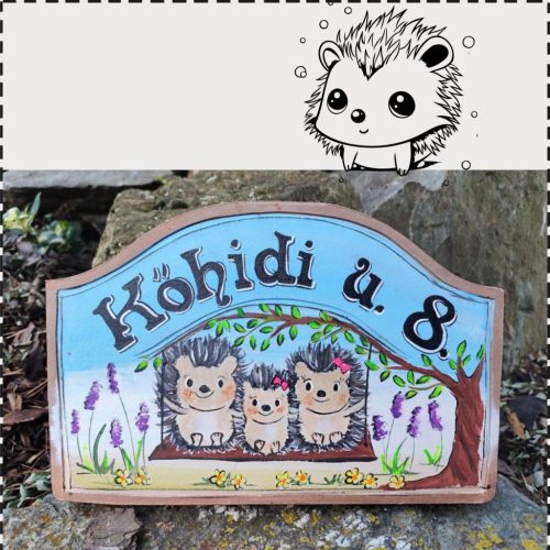 SÜNIS EGYEDI FESTETT házszámtábla