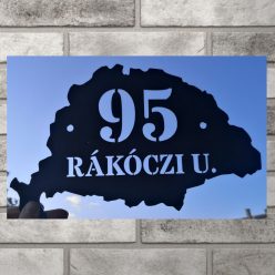 Nagy-Magyarország házszámtábla utcanévvel