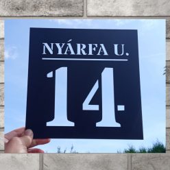 Négyzet Alaku Szam Utcanev Házszámtábla