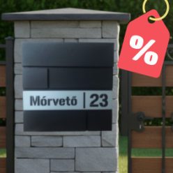 Modern utcaneves hazszamos postalada