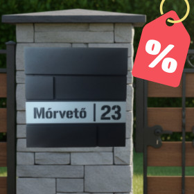 Modern utcaneves hazszamos postalada