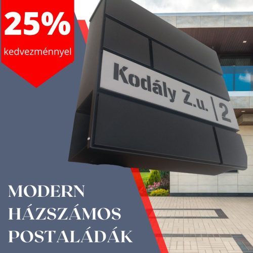 Modern utcaneves hazszamos postalada