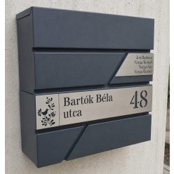 Modern utcaneves hazszamos postalada nepi motivum