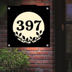   SZOLÁR VILÁGÍTÓ KÖR "LEVELES ÁG"- csak házszám